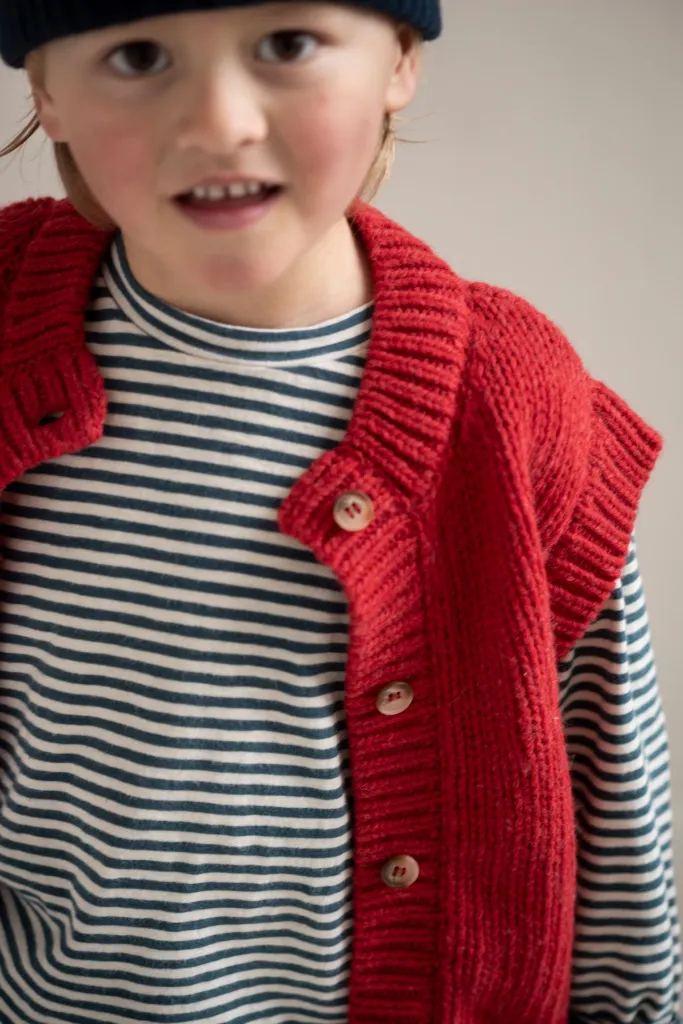 Jenest – Bo Cardigan Spicy Red - 1 - Babette Oostduinkerke