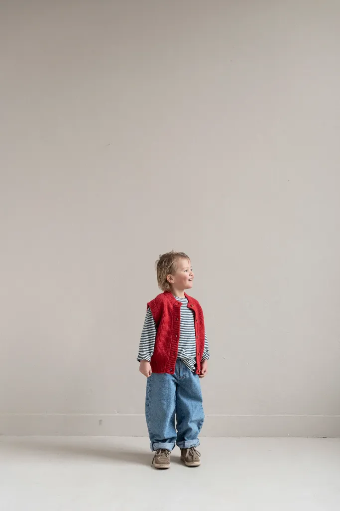 Jenest – Bo Cardigan Spicy Red - 3 - Babette Oostduinkerke
