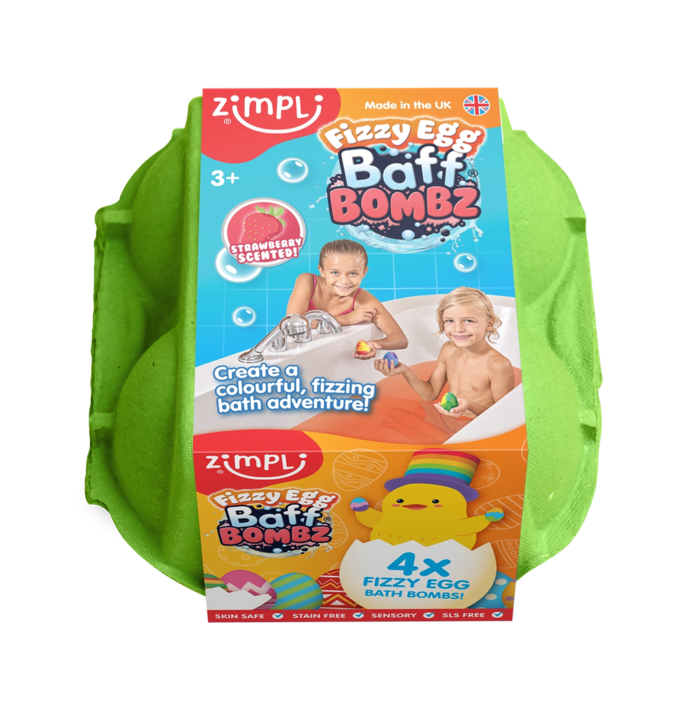 Zimpli Kids – Fizzy Egg Baff Bombz Bad Bruisbommen 4 stuks