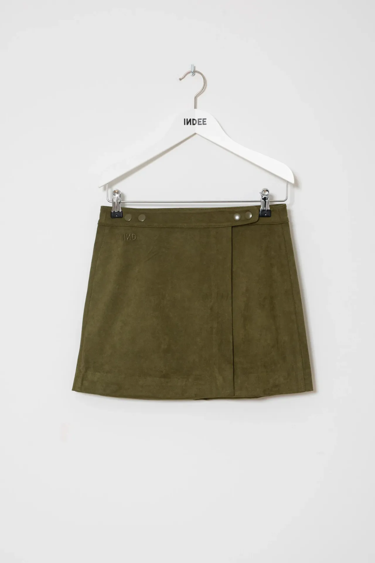 Indee - Waterloo fake suede wrapped mini skirt (XS - 34)